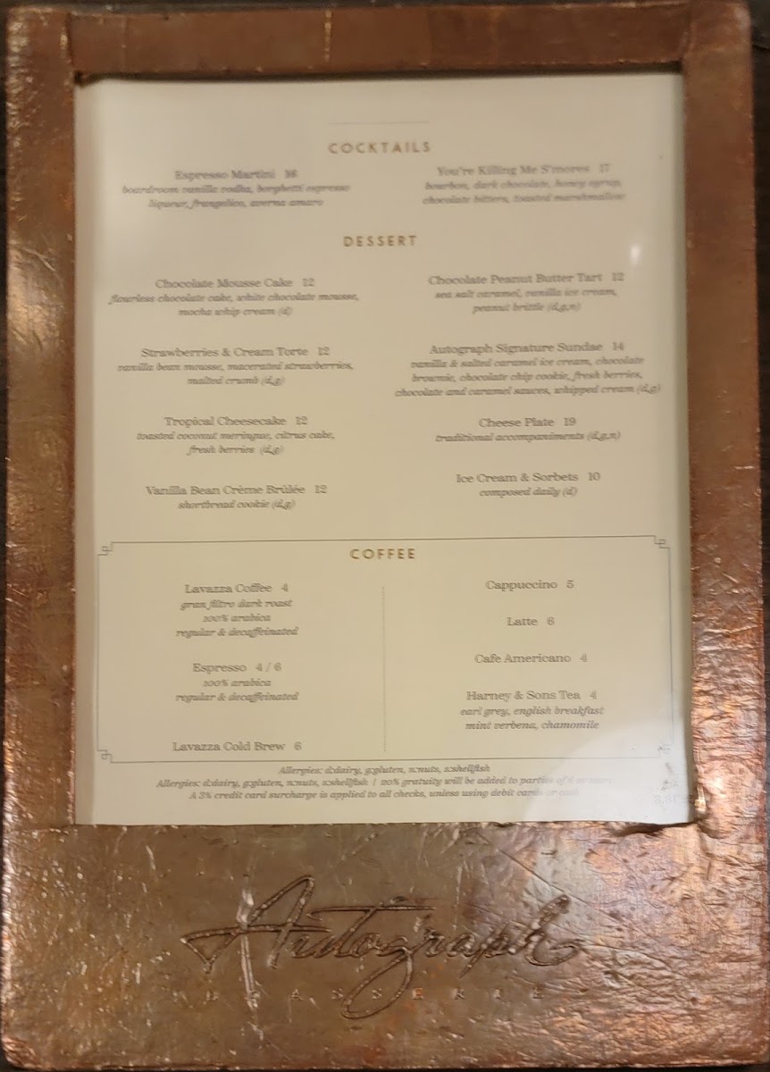 Autograph Brasserie Menu - Image 5