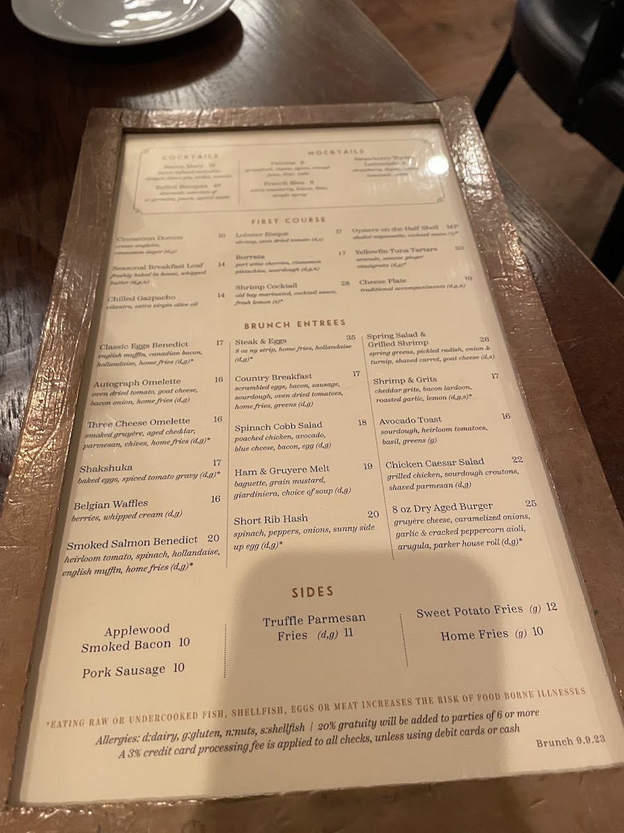 Autograph Brasserie Menu - Image 6